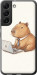 Чехол для Samsung Galaxy S22 Funny Capybara CEO Working (Разноцветный)