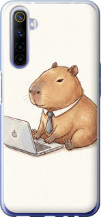 Чохол для Realme 6 Funny Capybara CEO Working (Різнобарвний)