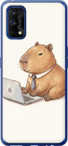 Чехол для Realme 7 Pro Funny Capybara CEO Working (Разноцветный)