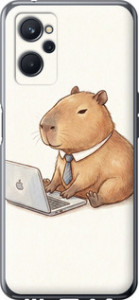 Чохол для Realme 9i Funny Capybara CEO Working (Різнокольоровий)