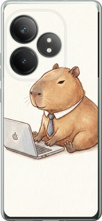 Чохол для Realme GT Neo6 SE Funny Capybara CEO Working (Різнокольоровий)