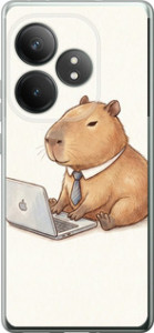 Чехол для Realme GT 6T Funny Capybara CEO Working (Різнокольоровий)