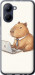 Чехол для Realme C33 Funny Capybara CEO Working (Разноцветный)