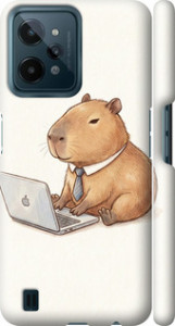 Чохол для Realme C31 Funny Capybara CEO Working (Різнокольоровий)