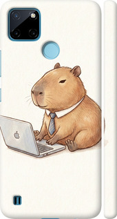 Чохол для Realme C21Y Funny Capybara CEO Working (Різнокольоровий)