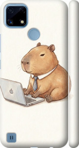 Чехол для Realme C21 Funny Capybara CEO Working (Різнокольоровий)