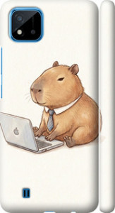 Чохол для Realme C20A Funny Capybara CEO Working (Різнокольоровий)