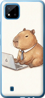 Чохол для Realme C11 2021 Funny Capybara CEO Working (Різнокольоровий)
