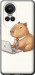 Чехол для Oppo Reno10 Pro Funny Capybara CEO Working (Разноцветный)