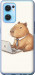Чехол для Oppo Reno7 5G Funny Capybara CEO Working (Разноцветный)