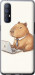 Чехол для Oppo Reno 3 Pro Funny Capybara CEO Working (Разноцветный)