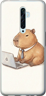 Чехол для Oppo Reno 2Z Funny Capybara CEO Working (Разноцветный)
