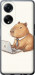 Чехол для Oppo A98 Funny Capybara CEO Working (Разноцветный)