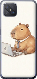 Чехол для Oppo A92S Funny Capybara CEO Working (Разноцветный)