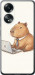 Чехол для Oppo A58 4G Funny Capybara CEO Working (Разноцветный)