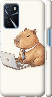 Чехол для Oppo A54s Funny Capybara CEO Working (Разноцветный)
