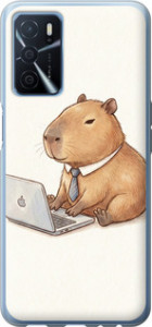 Чохол для Oppo A54s Funny Capybara CEO Working (Різнокольоровий)
