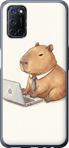 Чехол для Oppo A52 Funny Capybara CEO Working (Разноцветный)