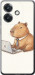 Чехол для Oppo A3 4G Funny Capybara CEO Working (Разноцветный)