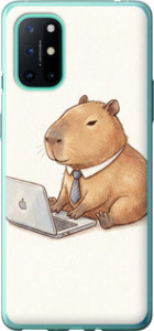 Чохол для OnePlus 8T Funny Capybara CEO Working (Різнокольоровий)
