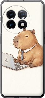 Чехол для OnePlus 11 Funny Capybara CEO Working (Разноцветный)