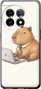 Чехол для OnePlus 11 Funny Capybara CEO Working (Разноцветный)