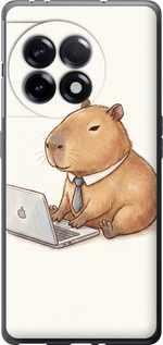 Чехол для OnePlus 11R Funny Capybara CEO Working (Різнокольоровий)