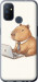Чехол для OnePlus Nord N100 Funny Capybara CEO Working (Разноцветный)
