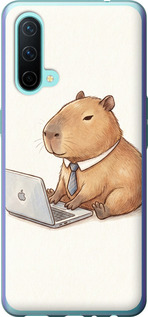 Чехол для OnePlus Nord CE Funny Capybara CEO Working (Разноцветный)