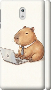 Чехол для Nokia 3 Funny Capybara CEO Working (Разноцветный)