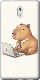 Чехол для Nokia 3 Funny Capybara CEO Working (Разноцветный)