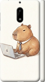 Чехол для Nokia 6 Funny Capybara CEO Working (Разноцветный)