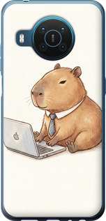 Чехол для Nokia X20 Funny Capybara CEO Working (Разноцветный)