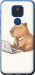 Чехол для Motorola E7 Plus Funny Capybara CEO Working (Разноцветный)