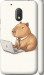 Чехол для Motorola Moto G4 Play Funny Capybara CEO Working (Разноцветный)