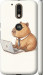 Чехол для Motorola MOTO G4 PLUS Funny Capybara CEO Working (Разноцветный)
