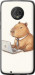 Чехол для Motorola Moto G6 Funny Capybara CEO Working (Разноцветный)