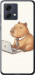 Чехол для Motorola Moto G84 Funny Capybara CEO Working (Разноцветный)