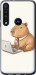 Чехол для Motorola One Macro Funny Capybara CEO Working (Разноцветный)