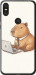 Чехол для Motorola One Funny Capybara CEO Working (Разноцветный)