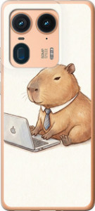 Чохол для Motorola Edge 50 Ultra Funny Capybara CEO Working (Різнокольоровий)