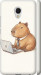 Чехол для Meizu MX6 Funny Capybara CEO Working (Разноцветный)