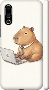 Чехол для Meizu 16S Funny Capybara CEO Working (Разноцветный)
