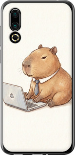 Чохол для Meizu 16S Funny Capybara CEO Working (Різнокольоровий)
