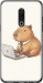 Чехол для Meizu 15 Plus Funny Capybara CEO Working (Разноцветный)