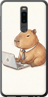 Чехол для Meizu Note 8 Funny Capybara CEO Working (Разноцветный)