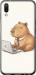 Чехол для Meizu E3 Funny Capybara CEO Working (Разноцветный)