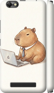 Чехол для Lenovo Vibe C A2020 Funny Capybara CEO Working (Разноцветный)