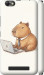 Чехол для Lenovo Vibe C A2020 Funny Capybara CEO Working (Разноцветный)