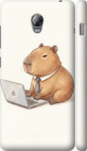 Чехол для Lenovo Vibe P1 Funny Capybara CEO Working (Разноцветный)